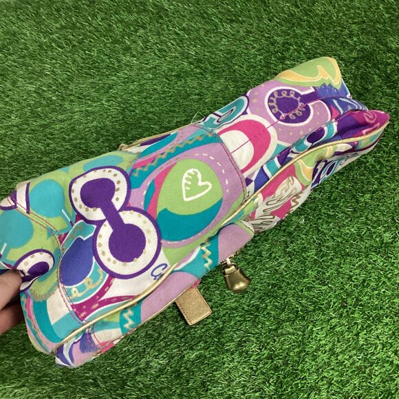 Coach Poppy Graffiti Multicolor & Gold Backpack - Picture 13 of 16